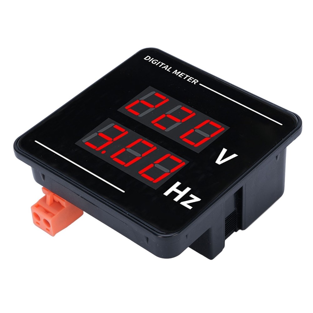 Digital AC Voltmeter Frequency Meter Tester Gauge Panel Mounting LED Display