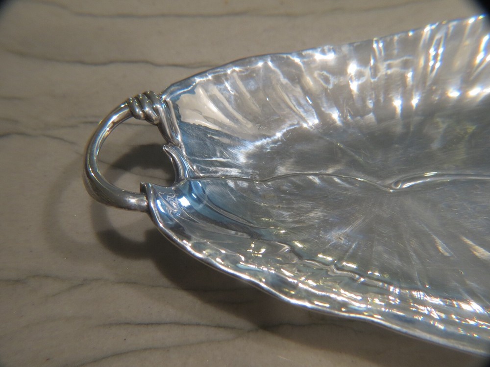 Sterling Silver Black Star & Gorham Leaf Dish design 304 grams