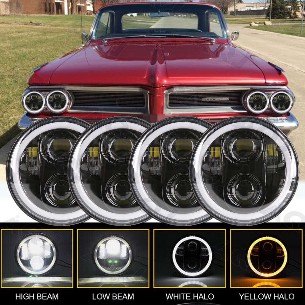 DOT 5 3/4" 5.75 LED Headlights HI/LO Beam for Pontiac GTO Grand Prix Catalina 4X