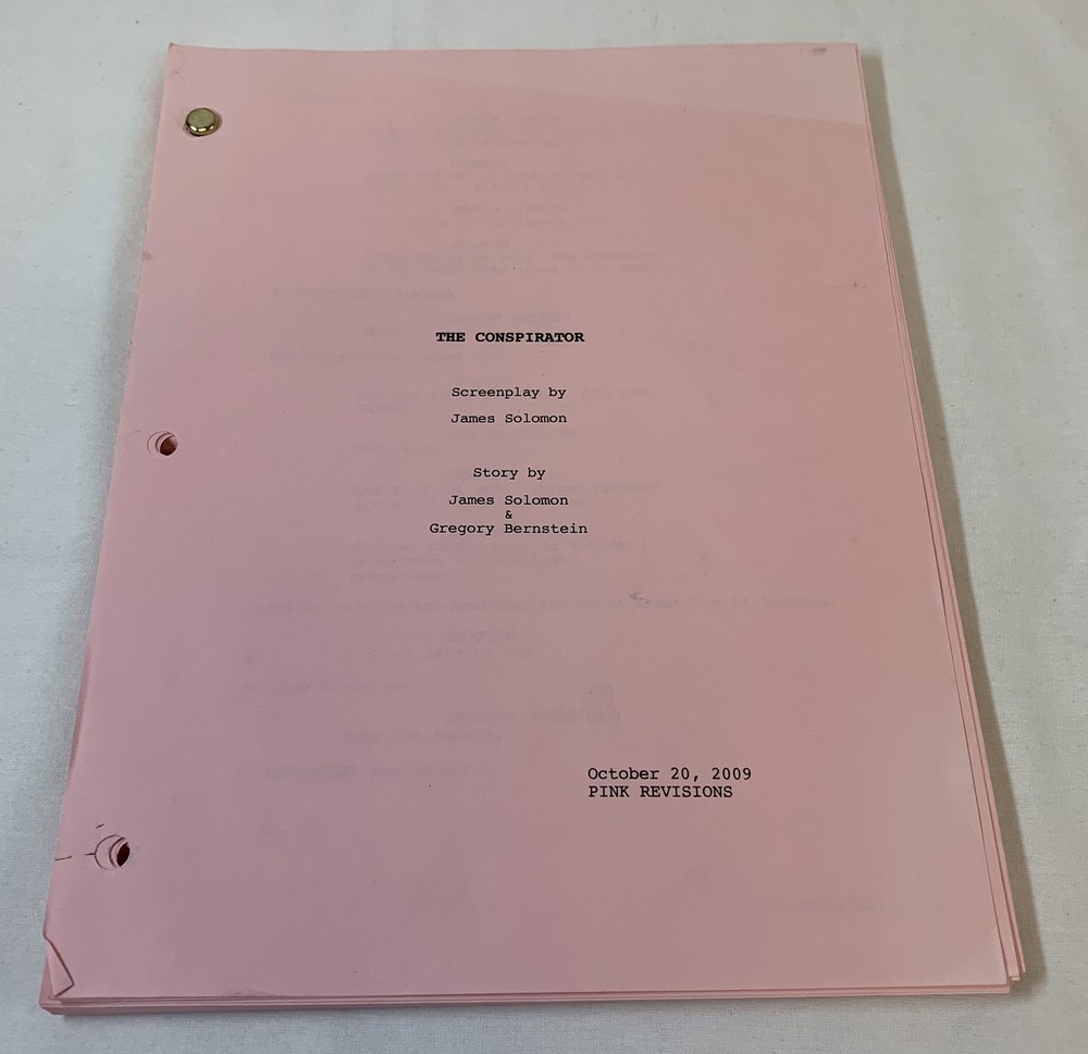 2009 THE CONSPIRATOR original movie PARTIAL SCRIPT ~ Pink Revisions