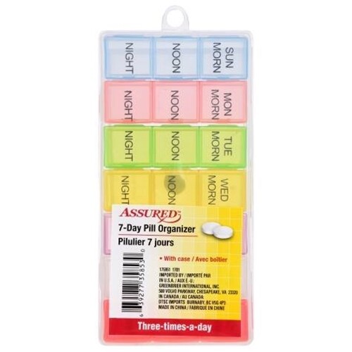 7 Day Pill Organizer Box Three-times-a-day