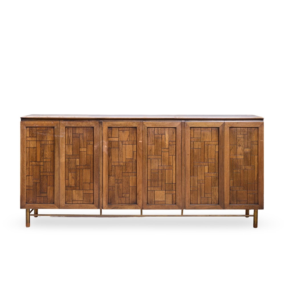 Bert England Mid Century Marble Top Credenza