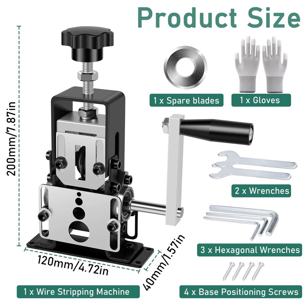 Wire Stripping Machine Manual Scrapping Copper Wire Peeler Stripper Cable Str...