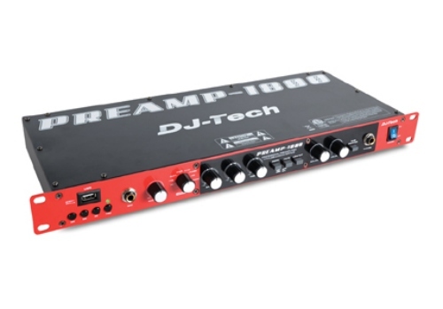 DJ TECH PREAMP 1800 1U Rackmount USB Player and Recorder