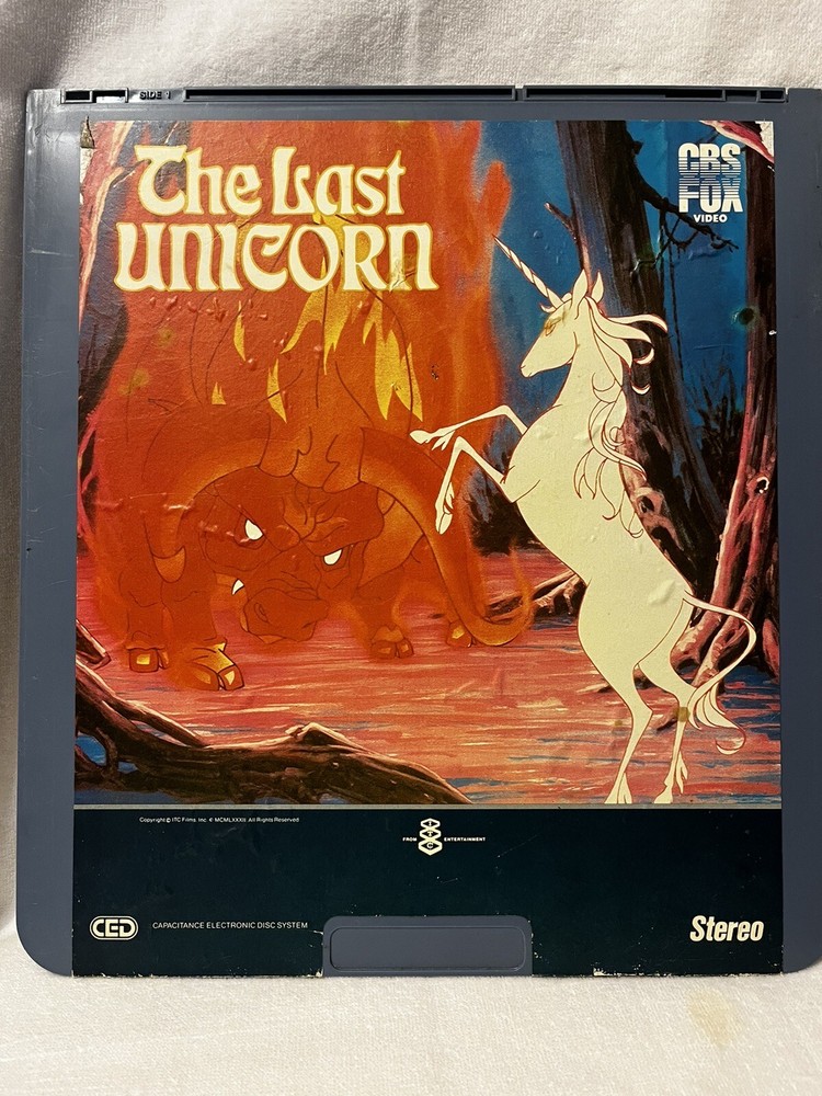 The Last Unicorn CBS FOX Capitance Electronic Disc System 1982 Untested
