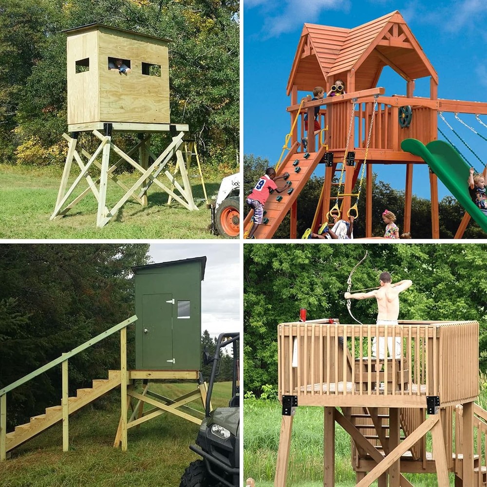 Versatile Heavy-Duty Outdoor Brackets for Deer Stands & Construction Projects
