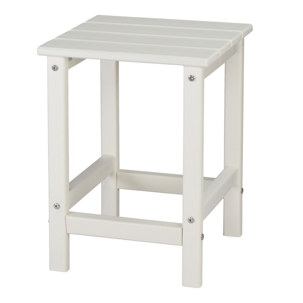 Square Side Table Pool Composite Patio Table HDPE End Tables for Backyard Garden
