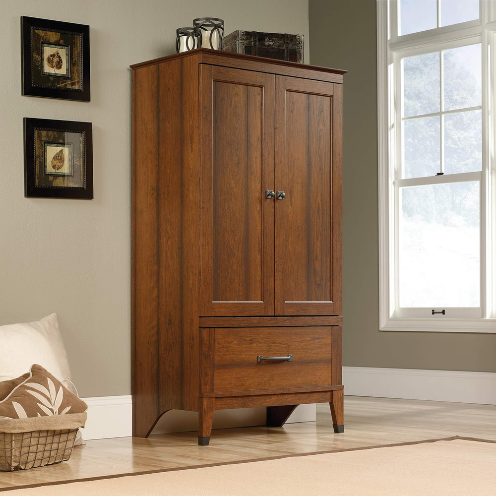 Carson Forge Armoire in Washington Cherry - Stylish Storage Solution