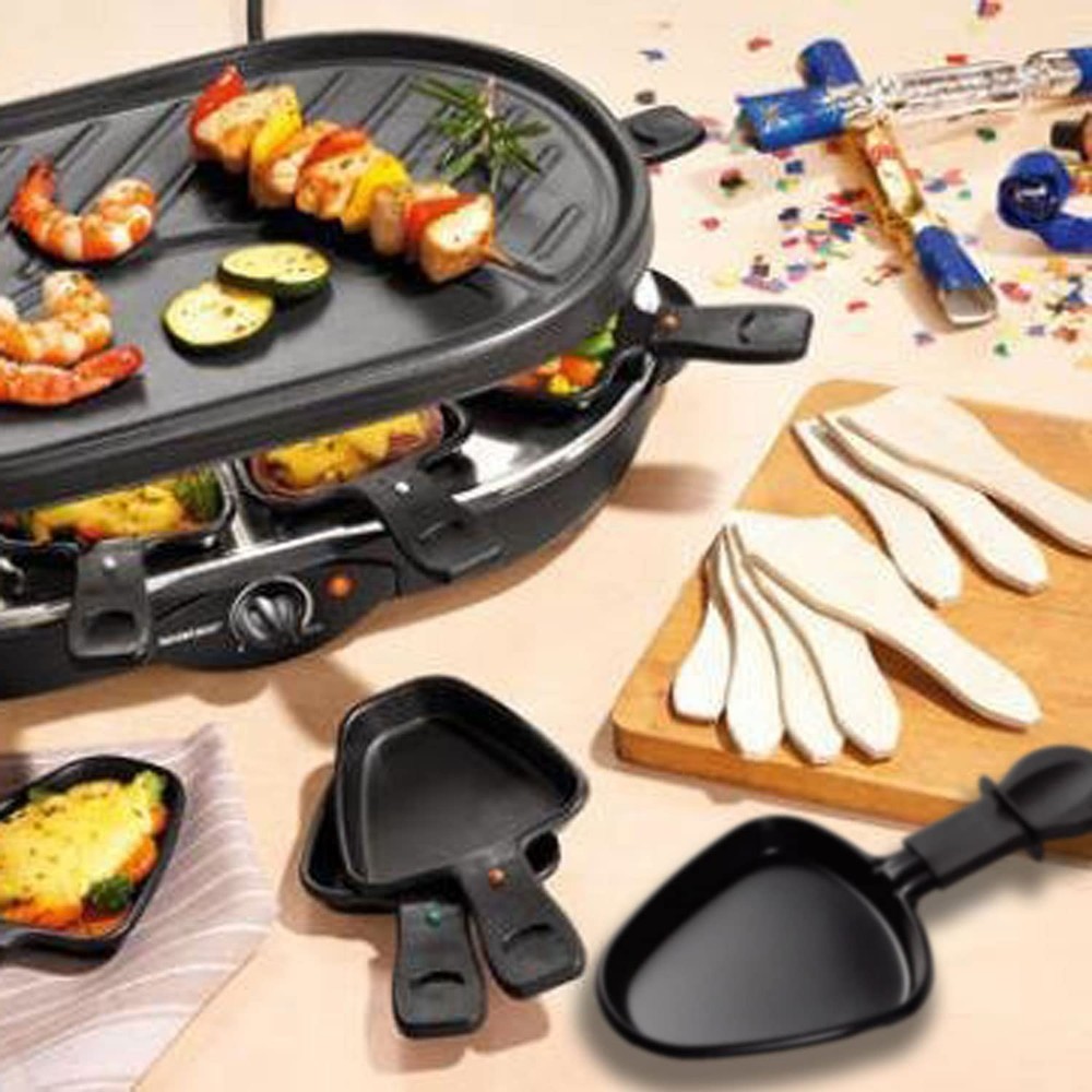 4 PCS Triangle NonStick Mini Raclette Grill Cheese Pan Replacement Tray