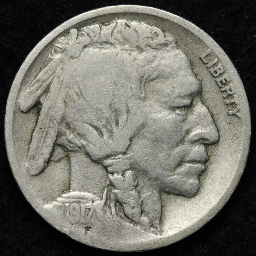 1917-D Buffalo Nickel FINE E146 SCA