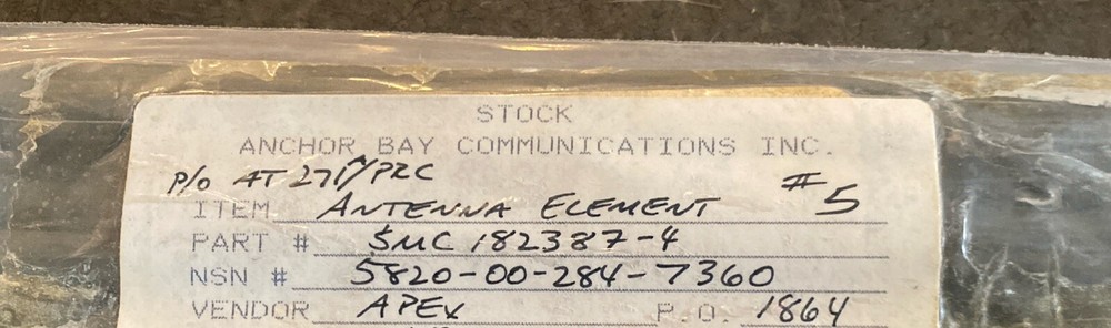 ANTENNA MILITARY ELEMENT 5820-00-284-7360