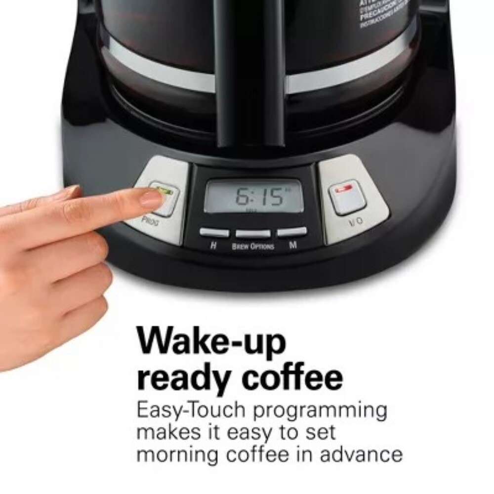 12 Cup Programmable Coffee Maker - Black - 46290: Drip Coffee Machine