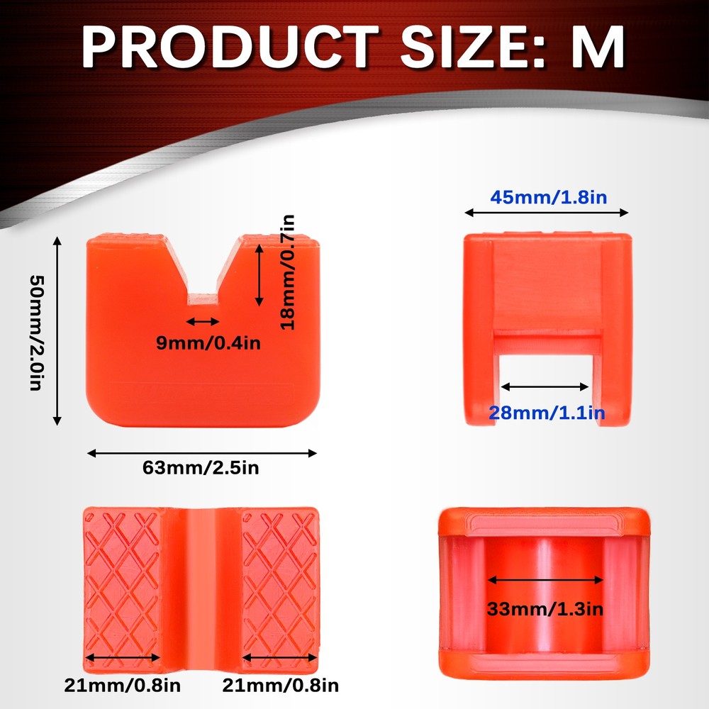 2xCar Axle Jack Pad Lifting Stand Pad Adapter Frame Rail Protector Polyethylene