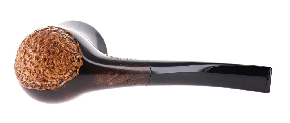 Caminetto 07.43 pipe, partially rusticated, freehand bent shape