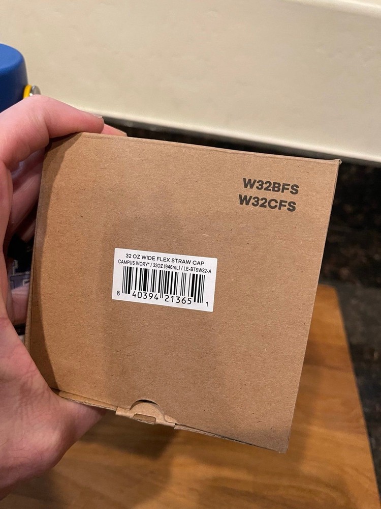 32 oz Wide Mouth with Flex Straw Cap - Campus Ivory