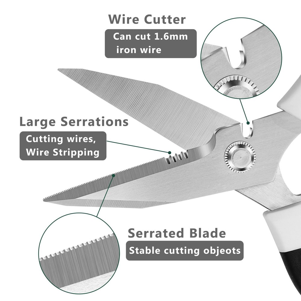 Utility Scissors Heavy Duty Multipurpose 8''sharp Scissors All Purpose heavy ...