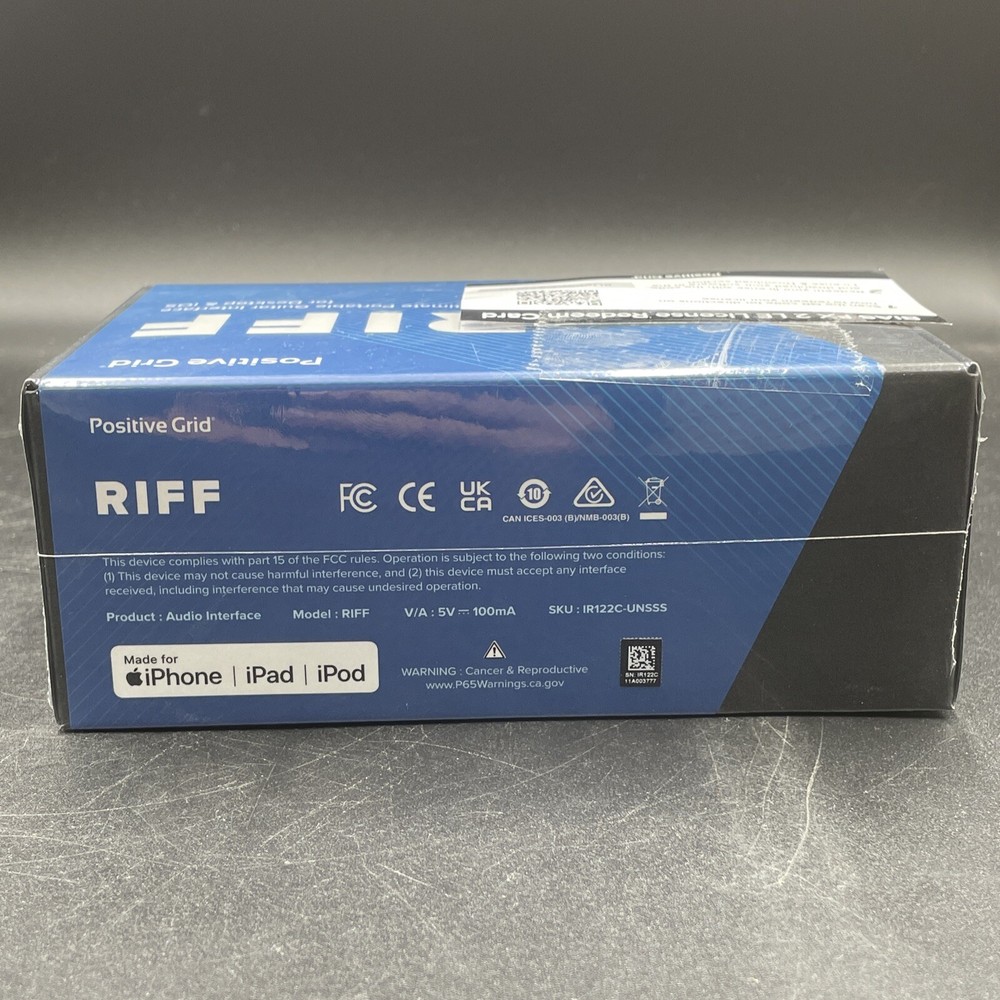 Riff The Ultimate Portable Guitar Interface For Desktop & iOS (Blue)