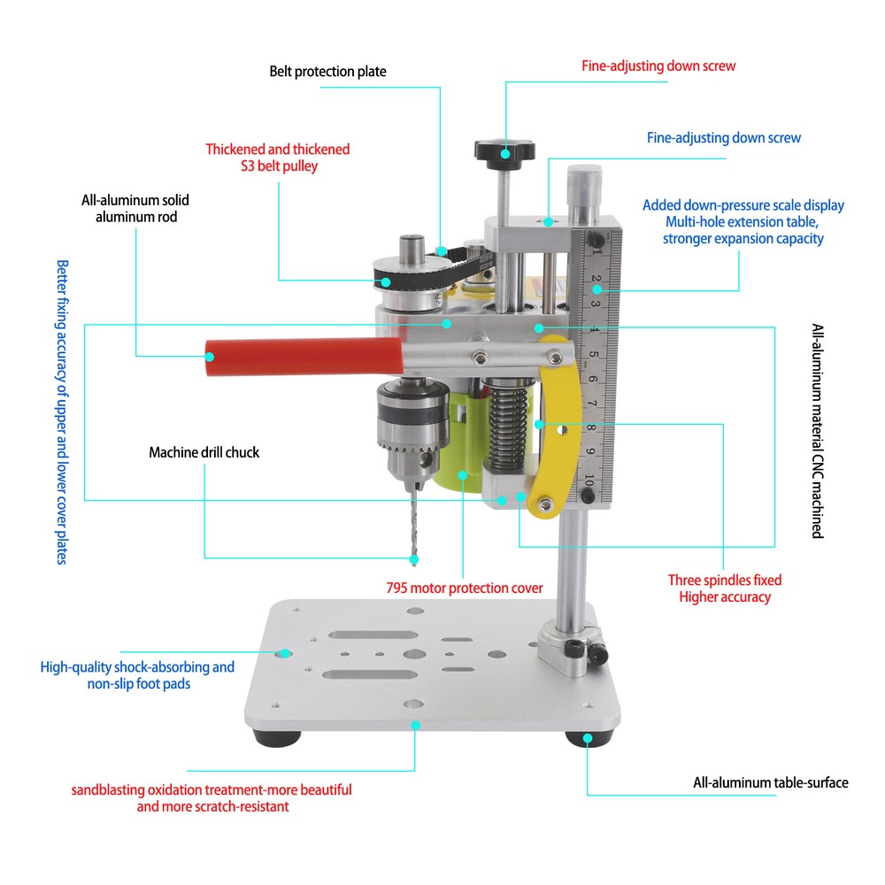 Mini Bench Drill Press Precision CNC Table Milling Machine Portable Driller NEW