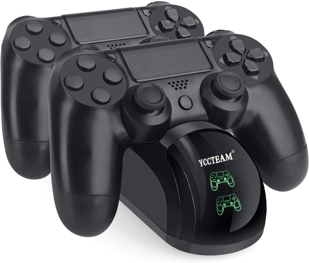 Efficient PS4 Controller Fast Charging Dock - Dual Charging with Status Light