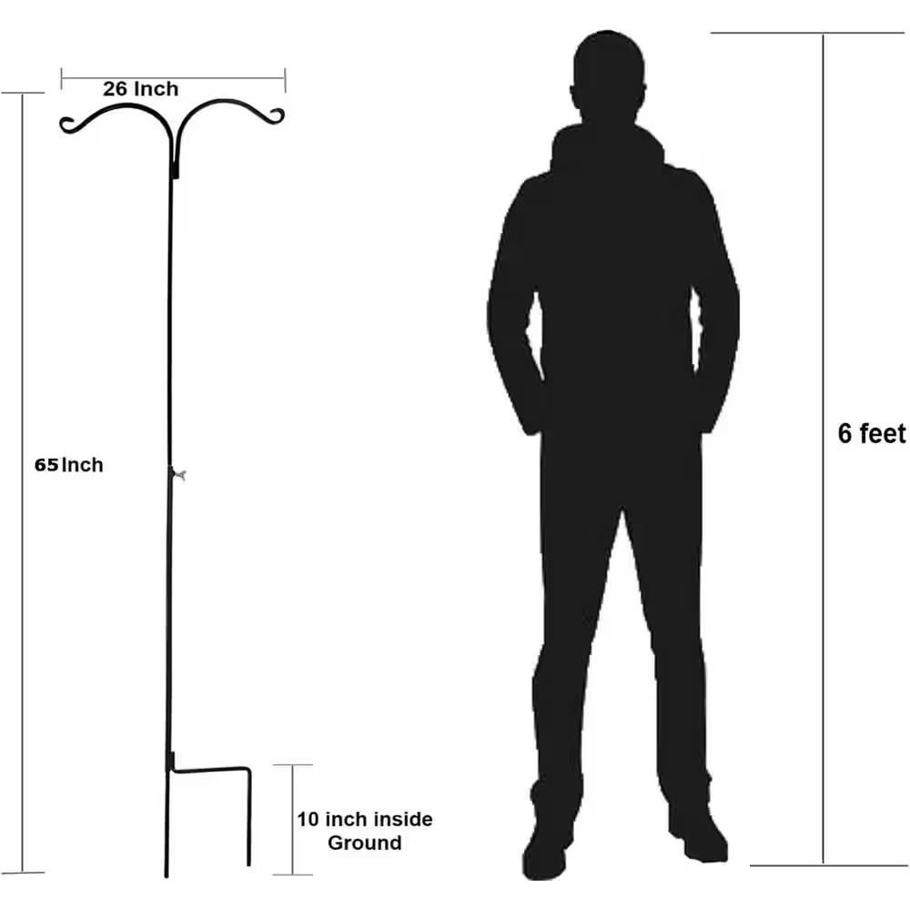 65 In. Shepherd Hook 2-Side