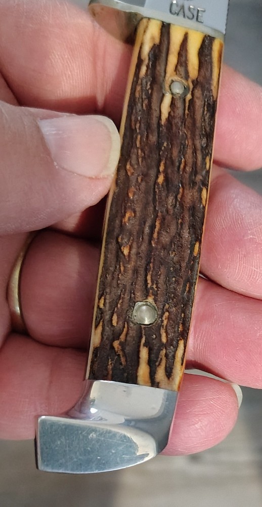 Old Case Stag Handle Fixed Blade Knife, Unused Beautiful Original Condition.
