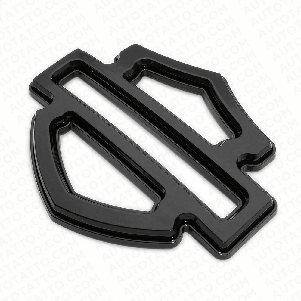 Harley CVO Custom Tank Emblems, Gloss Black Double Layer (set of 2)