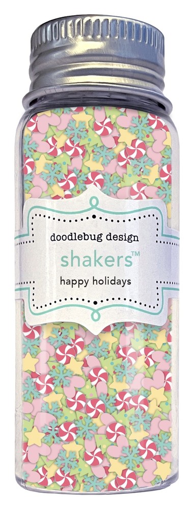 Doodlebug Shakers-Happy Holidays, Tinsel Time - 3 Pack