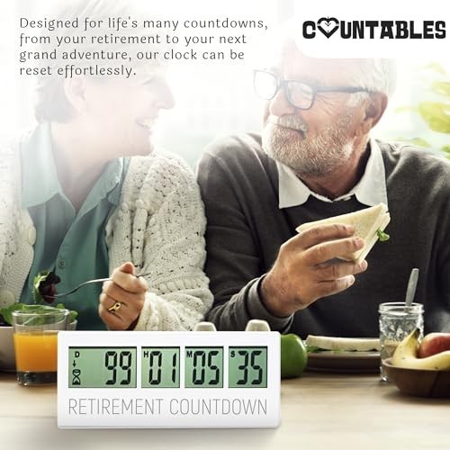 Retirement Countdown Clock - LCD Digital Timer, Easy Set & Read, Large Display,