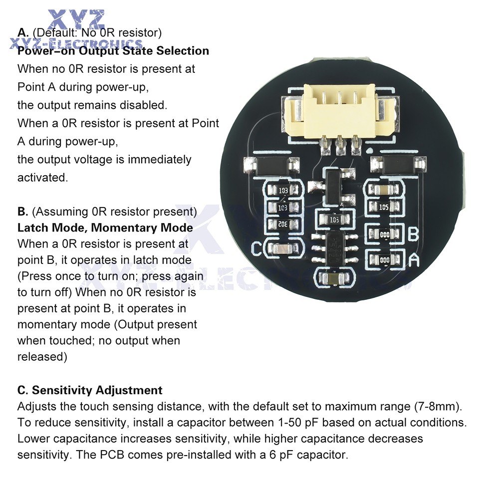 10PCS DC 3-30V Jog / Latch LED Light Switch Sensing Module with Touch Button