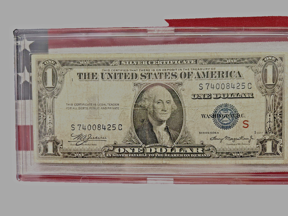 1935A $1Silver Certificates R&S Experimental Notes 2 Notes FINE CONDITION K675