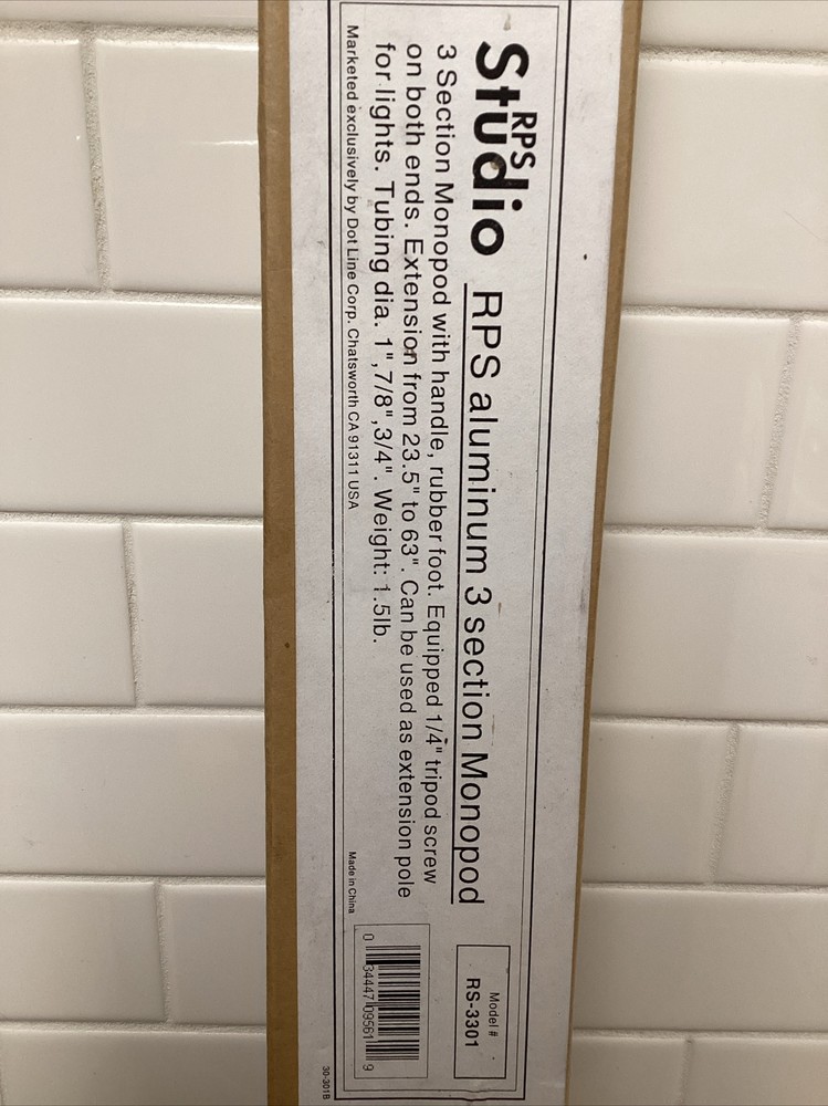 Camera Monopod Support RPS Studio 3 Section With Handle Model RS-3301 Aluminum