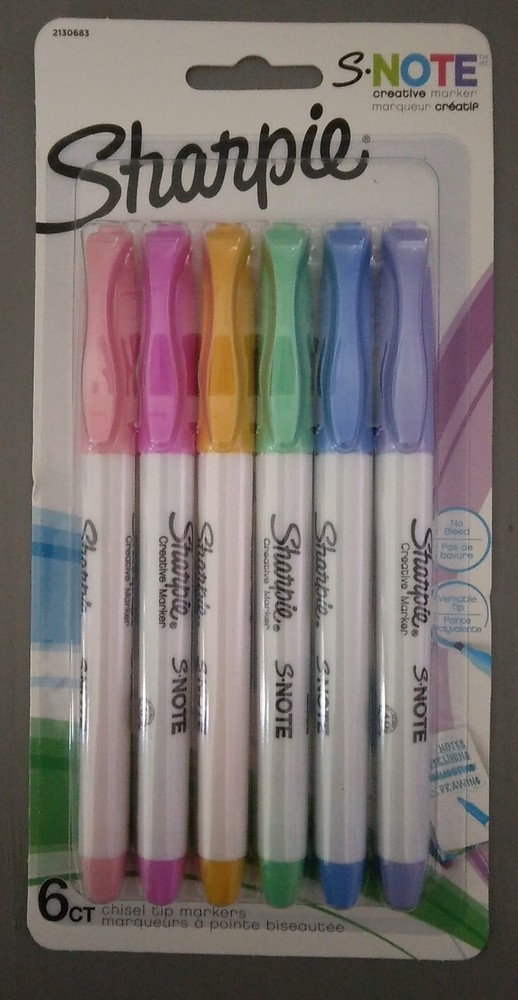 3 Packs Sharpie S•note 6 Ct Creative Marker Precise & Broad Chisel Tip