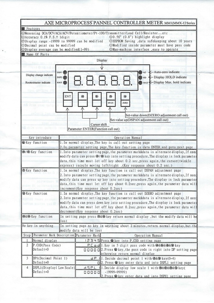 PWRMMX-1-A13A+C Digit Microprocess Meter (Digital RPM Meter)