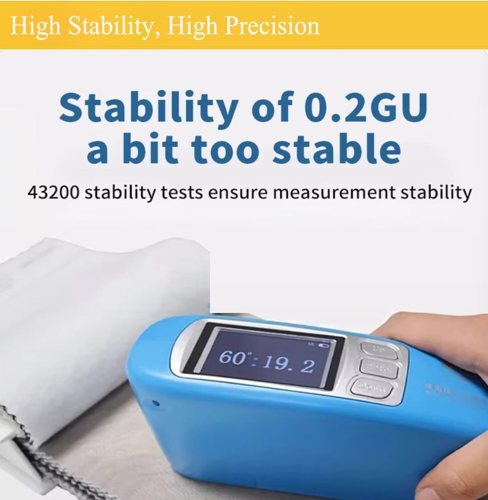 Glossmeter 60° Gloss Meter with Range 0 to 1000GU Data Storage Function