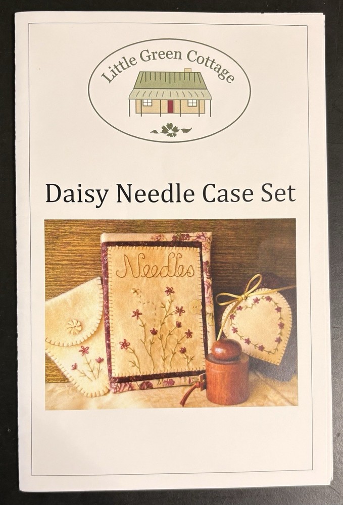 Daisy Needle Case Set Embroidery Pattern By Little Green Cottage
