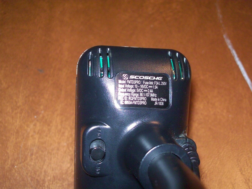 Scosche FM Stereo Transmitter FMTD3PRO