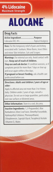 ALOCANE EMERGENCY BURN GEL HEALING PROCESS 2.5OZ