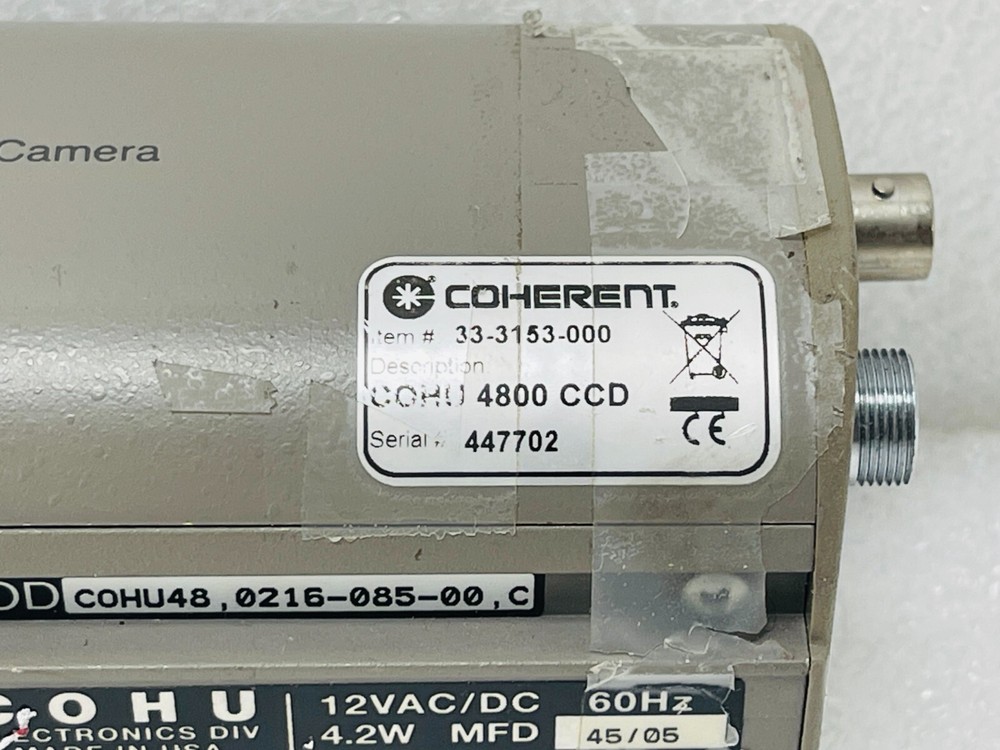 COHU Solid State Laser Camera Coherent Model COHU48 / USED - FREE SHIPPING