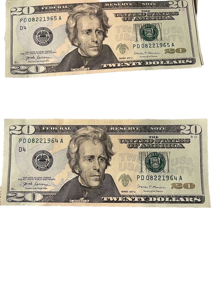 ***August 22 sequential $20 Birthday Notes 1964 Thru 1971 (8 Notes Total)***