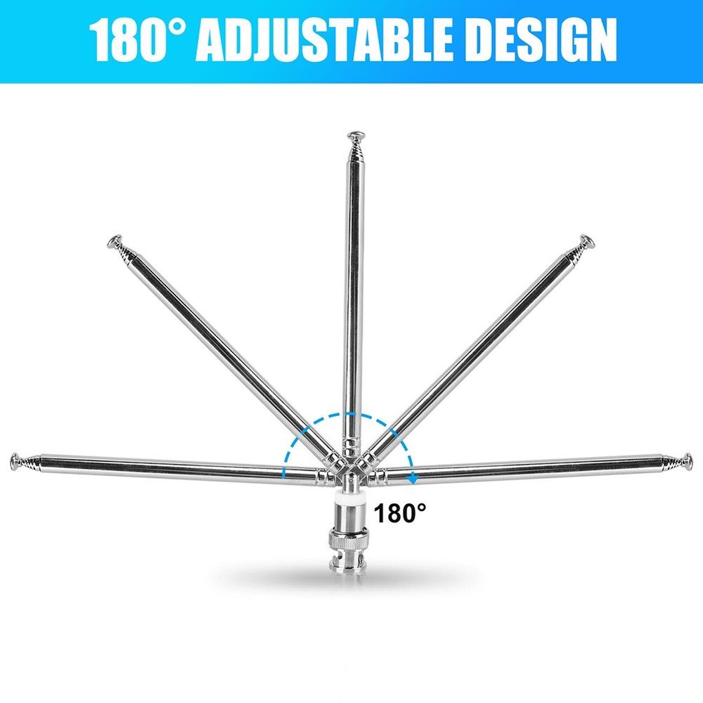 Telescopic Antenna BIN BNC Connector Digital Desktop Fm Frequency Range Handheld