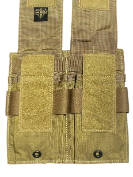 NEW TAC SHIELD DOUBLE DOUBLE - 4 MAG POUCH COYOTE