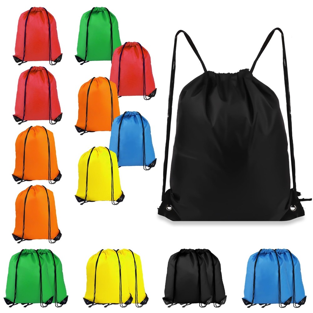 Drawstring Backpack 20Pcs Bags, Draw String Medium, Multicolor