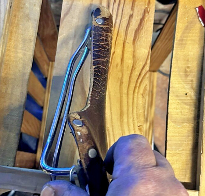 Middlemore Leather Saddle for display