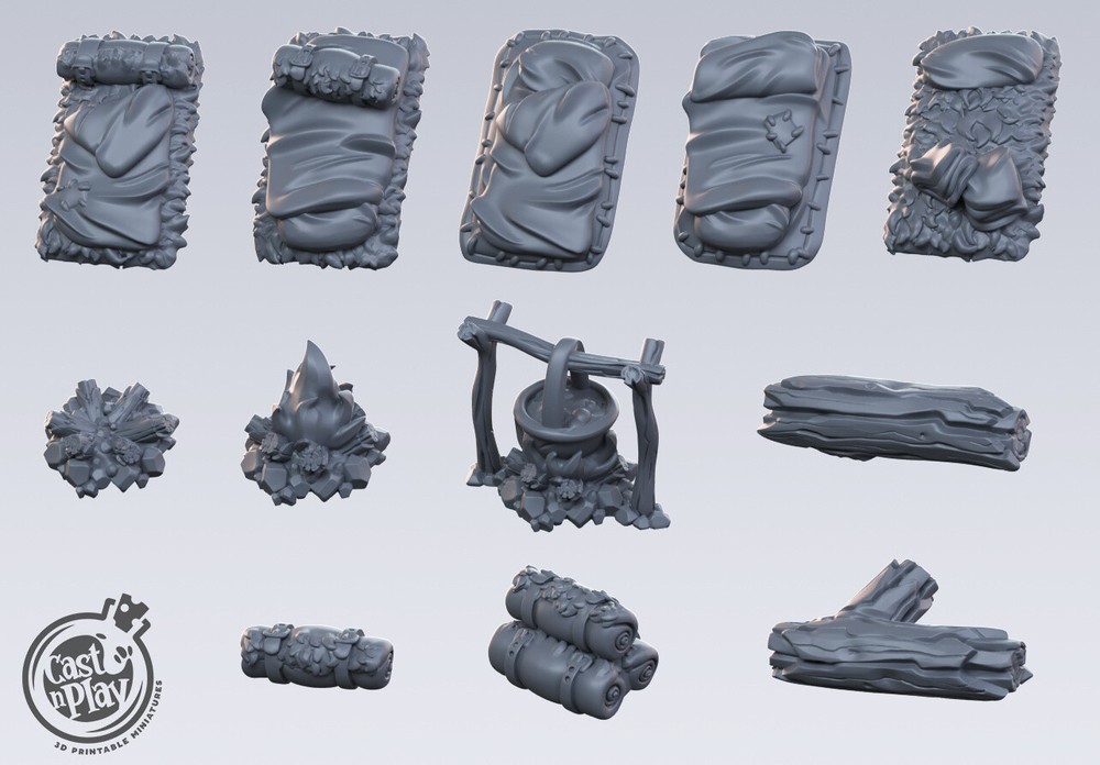 Camp prop scenery Miniature | D&D DnD
