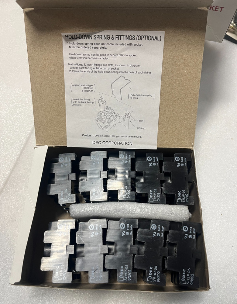 New Lot of 10 IDEC SR3P-05 Relay Socket 9N802