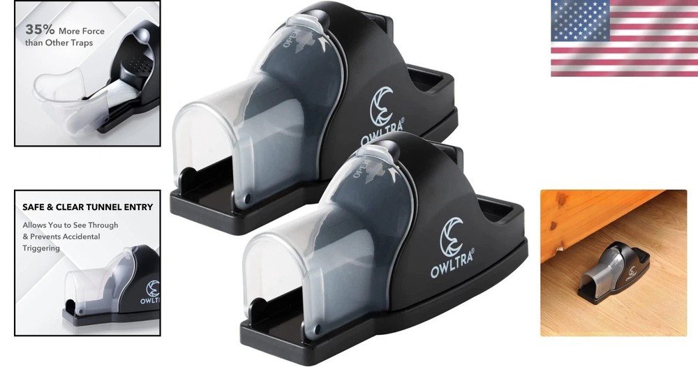 2PCS Safe Tunnel Snap Mouse Traps - Humane & Powerful Indoor/Outdoor Solution