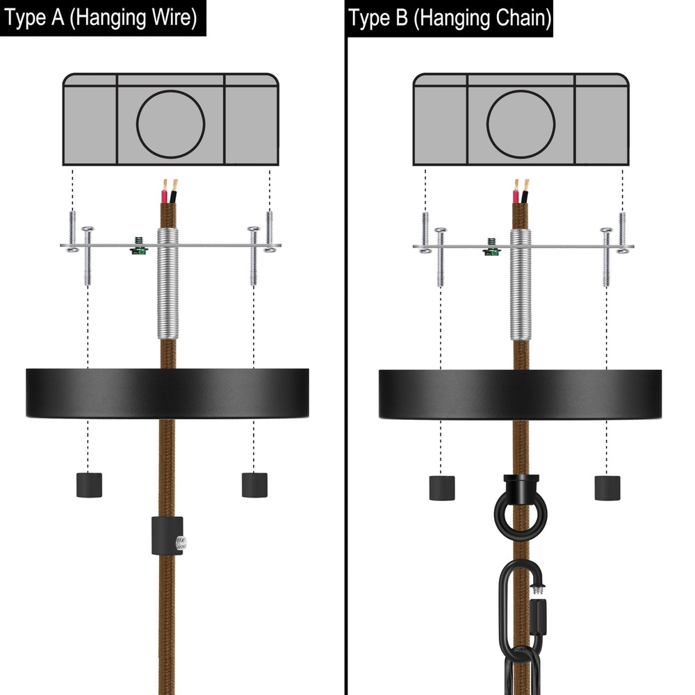 6 Inches Light Canopy Kit with Heavy Duty Replacement Ceiling Cover Plate & M...