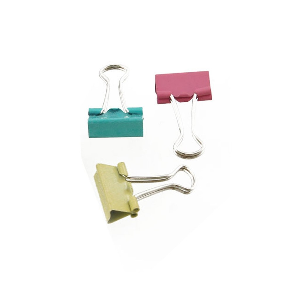 40 Pcs 19mm Spring-Loaded File Organizer Binder Clamp