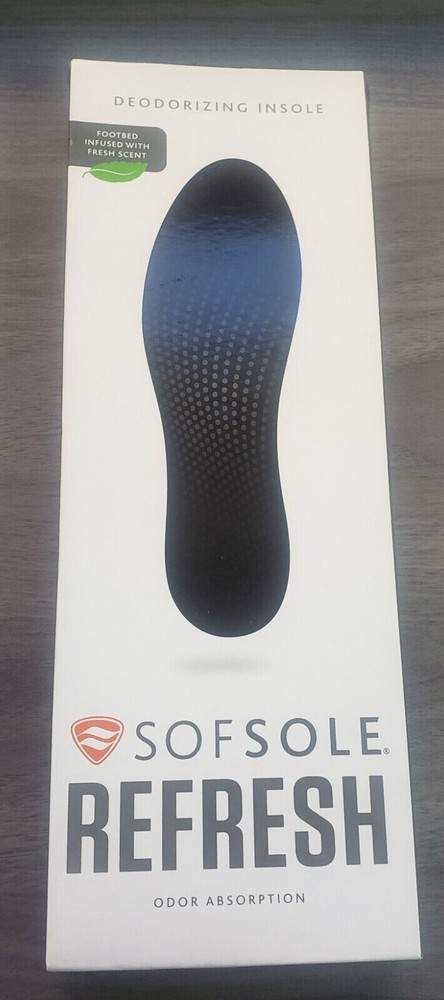 SOF SOLE DEODORIZING INSOLES W/ CHARCOAL 3 PACK ONE SIZE, BLACK *DISTRESSED PKG