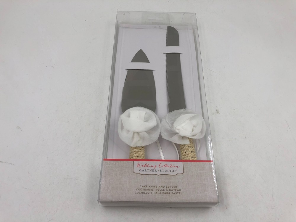 Garter Studio 12In Wedding Cake Knife and Server Set BB02B12027